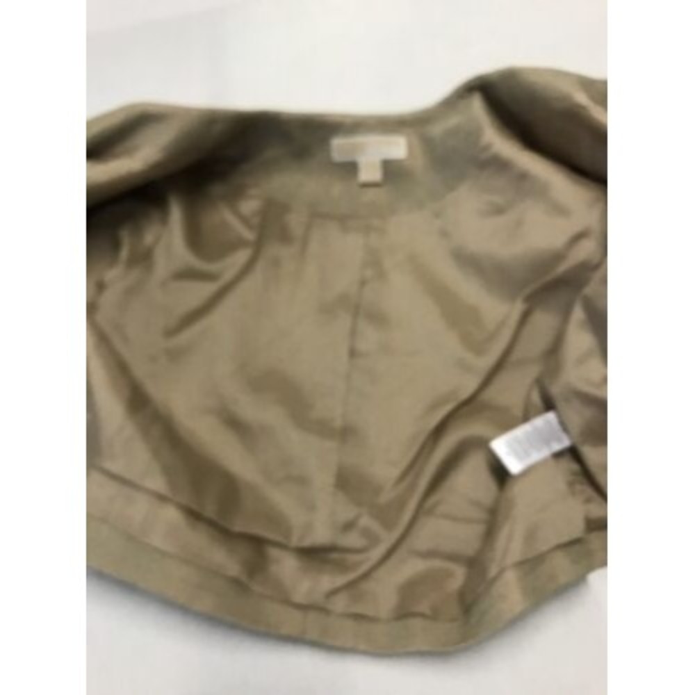 Michael Kors Women's Blazer Beige Linen Metallic Crop Fully Lined Size 6 - Picture 8 of 12